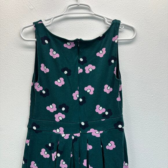 Boden Joanna Fit & Flare Ponte Knit Dress Green Pink Floral Size 10 - Picture 7 of 13